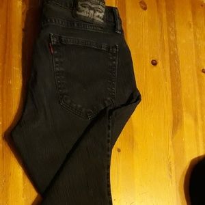 Men's Levi black faded denim jeans